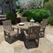 Highwood Usa Lehigh 5pc Round Outdoor Patio Furniture Dining Set AD-DNL48-WBR - alternate 3